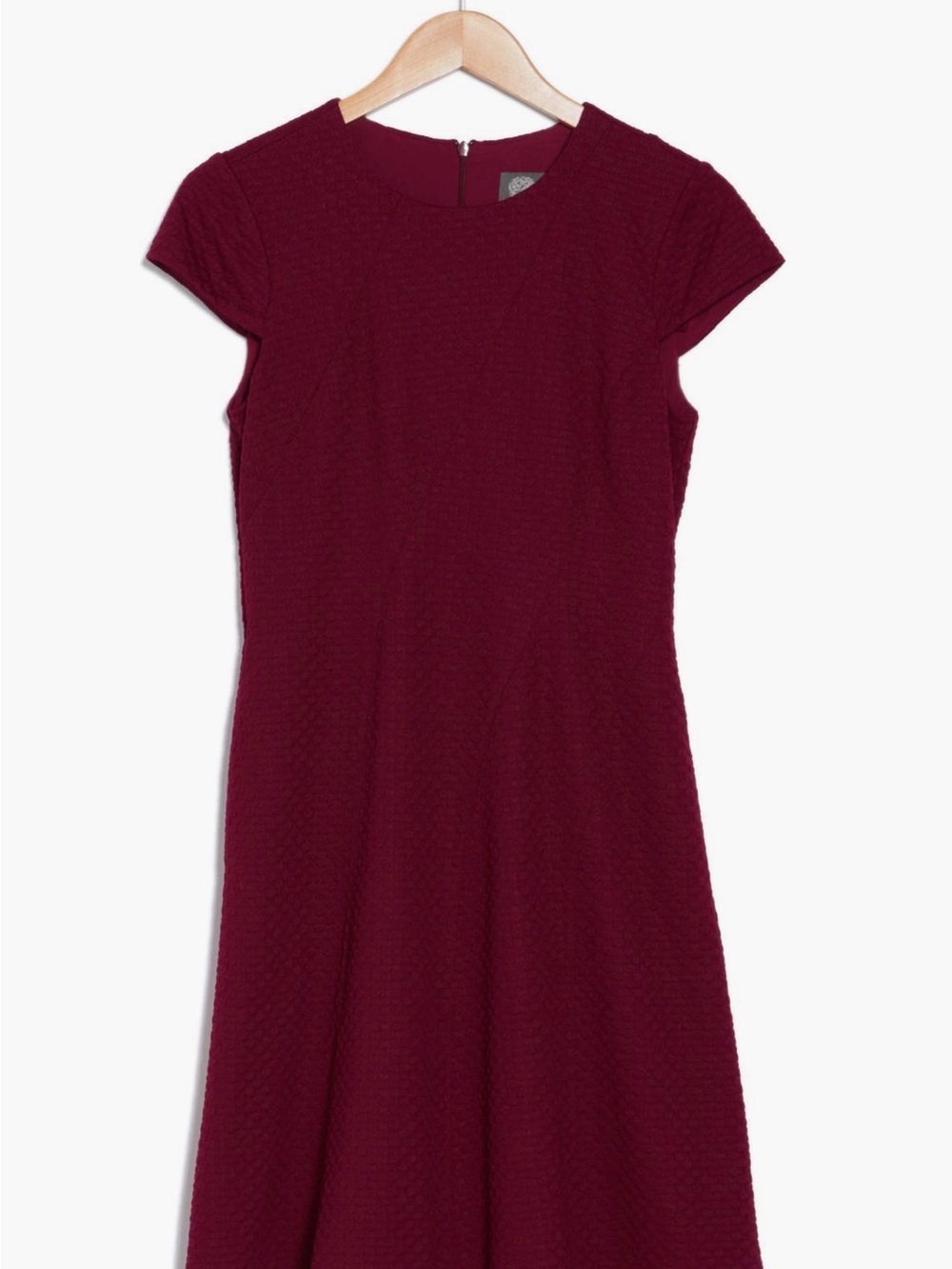 NWT-Vince Camuto Cap-Sleeve A-Line Dress in Wine